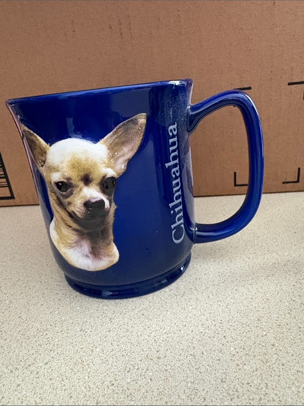 Chihuahua Dog Blue Ceramic Mug